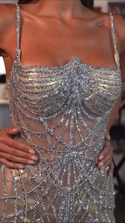 Anastasia Crystals And Beads Dress