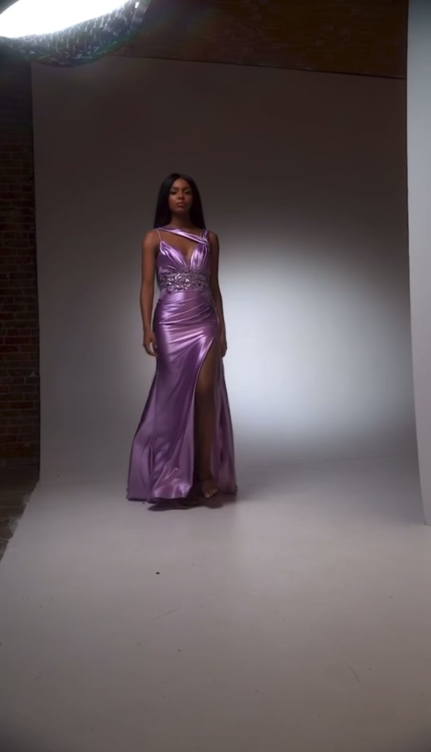 purple lavender Sexy stunning beautiful maxi  prom dress 