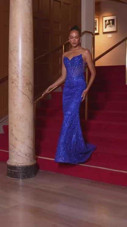 Carrie Dazzling Sequin-Embellished Gown