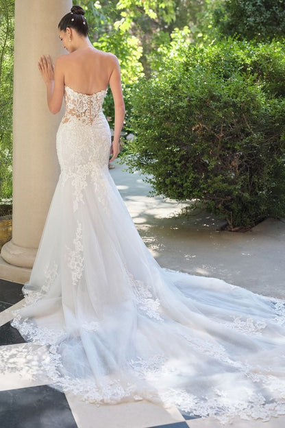 Elodie - Timeless Mermaid Bridal Dress with Lace Sleeves